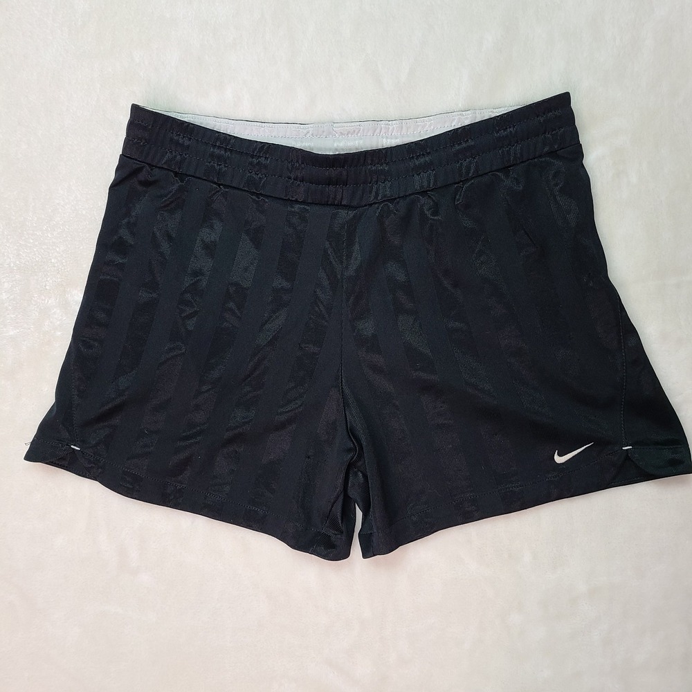VTG Y2K 90s Nike Vertical Stripes Soccer Shorts Athletic Training Size Sm Retro